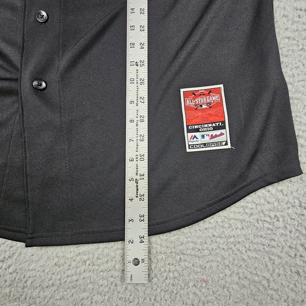 Majestic Mike Trout Jersey Mens 52 Black 2015 MLB All Star Game Angels Cool Base - Picture 8 of 8